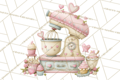 Valentine Baking Clipart, Cute Valentine Baker Character Png Product Image 3