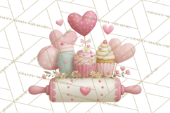Valentine Baking Clipart, Cute Valentine Baker Character Png Product Image 5