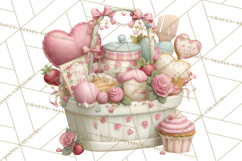 Valentine Baking Clipart, Cute Valentine Baker Character Png Product Image 5