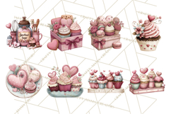 Valentine Baking Clipart, Sweet Treats Clip Art PNG Product Image 3