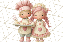 Valentine Baking Clipart, Cute Valentine Baker Character Png Product Image 4