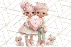 Valentine Baking Clipart, Cute Valentine Baker Character Png Product Image 3