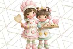 Valentine Baking Clipart, Cute Valentine Baker Character Png Product Image 2
