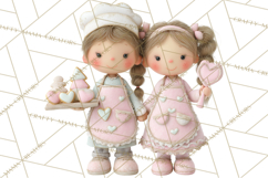Valentine Baking Clipart, Cute Valentine Baker Character Png Product Image 4