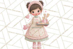 Valentine Baking Clipart, Cute Valentine Baker Character Png Product Image 3