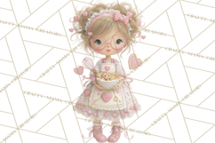 Valentine Baking Clipart, Cute Valentine Baker Character Png Product Image 4