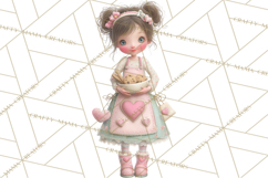 Valentine Baking Clipart, Cute Valentine Baker Character Png Product Image 5