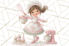 Valentine Baking Clipart, Cute Valentine Baker Character Png Product Image 4