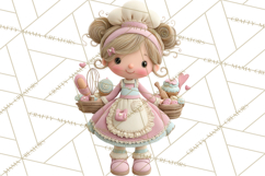 Valentine Baking Clipart, Cute Valentine Baker Character Png Product Image 4