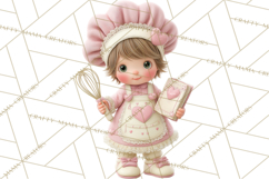 Valentine Baking Clipart, Cute Valentine Baker Character Png Product Image 3