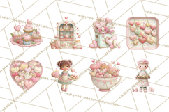 Valentine Baking Clipart, Cute Valentine Baker Character Png Product Image 8