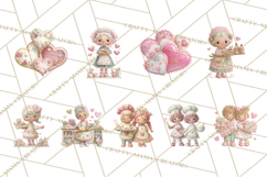 Valentine Baking Clipart, Cute Valentine Baker Character Png Product Image 5