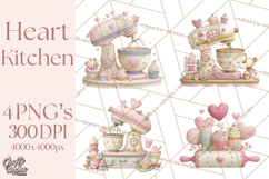 Valentine Baking Clipart, Cute Valentine Baker Character Png Product Image 1