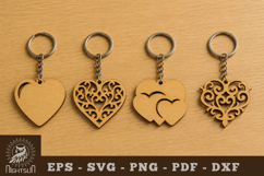 Heart Lasercut Keychain Product Image 1
