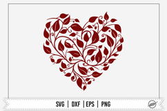Leaf Heart SVG Product Image 1