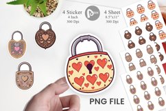 Heart Locks Sticker Product Image 1