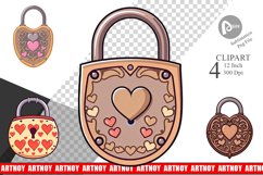 Heart Locks Clipart Product Image 1