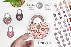 Heart Locks Sticker Product Image 1