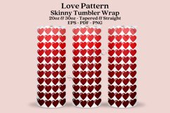 heart love pattern skinny tumbler sublimation wrap 20oz and 30oz skinny tumbler sublimation wrap