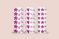 heart love pink glitter valentine skinny tumbler sublimation design for 20oz and 30oz skinny tumbler sublimation wrap