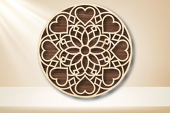 Heart Mandala Laser Cut SVG File Product Image 1