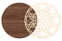 Heart Mandala Laser Cut SVG File Product Image 2