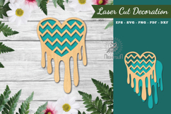 Heart Melted Laser Cut Decoration Product Image 1