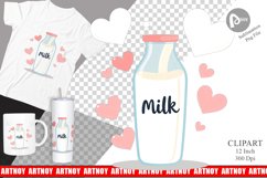 Heart Milk Clipart Product Image 1