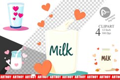 Heart Milk Clipart Product Image 1