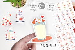 Heart Milk Sticker Product Image 1