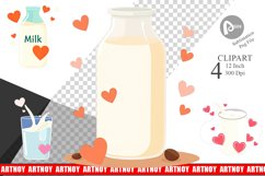 Heart Milk Clipart Product Image 1