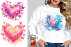 Watercolor Heart Clipart Product Image 1