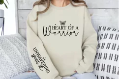Heart of a warrior Sleeve SVG , Strong woman Sleeve SVG Product Image 2