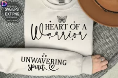 Heart of a warrior Sleeve SVG , Strong woman Sleeve SVG Product Image 1