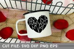 Heart made of Hearts, Valentine's Day SVG, Cut File Product Image 2
