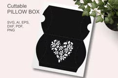 Heart of Leaves n Acorns Cuttable Pillow Box SVG Template