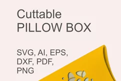 Heart of Leaves n Acorns Cuttable Pillow Box SVG Template