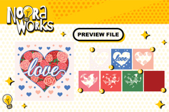 Heart Of Roses Shadow Box SVG Product Image 2