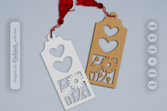 Wild Floral Heart Bookmark SVG Product Image 2