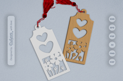 Wild Floral Heart Bookmark SVG Product Image 1