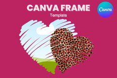 Heart Canva Frame Paint Heart Valentine Photo Frame Love Product Image 1