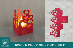 Heart Papercut Lantern SVG Product Image 1