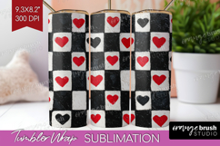 Hearts Tumbler Wrap - Valentines Day Tumbler PNG Sublimation Product Image 1