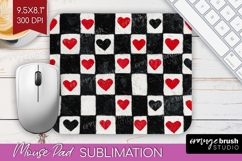 Hearts Mouse Pad Sublimation - Valentines Day Mousepad PNG Product Image 1