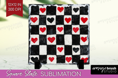 Hearts Slate PNG - Valentines Day Square Slate Sublimation Product Image 1