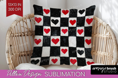 Hearts Pillow Sublimation - Valentines Day Pillow Cover PNG Product Image 1