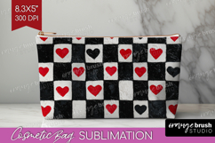 Hearts Cosmetic Bag - Valentines Day Makeup Bag PNG Product Image 1