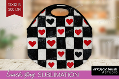 Hearts Lunch Bag - Valentines Day Lunch Bug PNG Sublimation Product Image 1