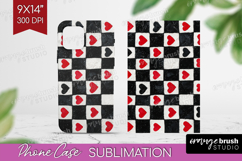 Hearts Phone Case PNG - Valentines Day Case PNG Sublimation Product Image 1