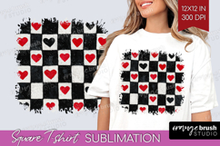Hearts Square Tshirt Background - Valentines Day PNG Product Image 1